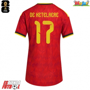Bélgica Charles De Ketelaere #17 Primera Equipación Mujer Mundial 2026 Manga Corta